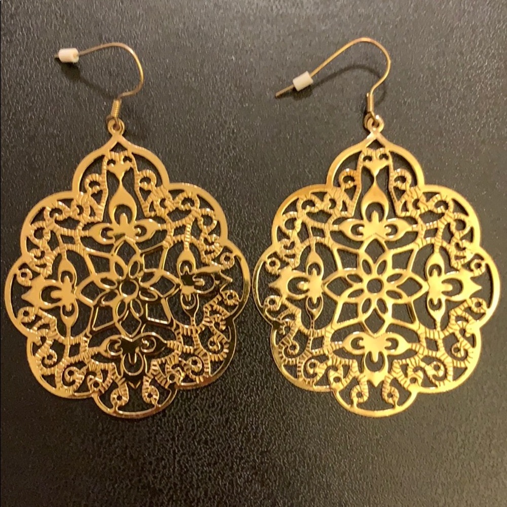 Golden Mandala Earrings